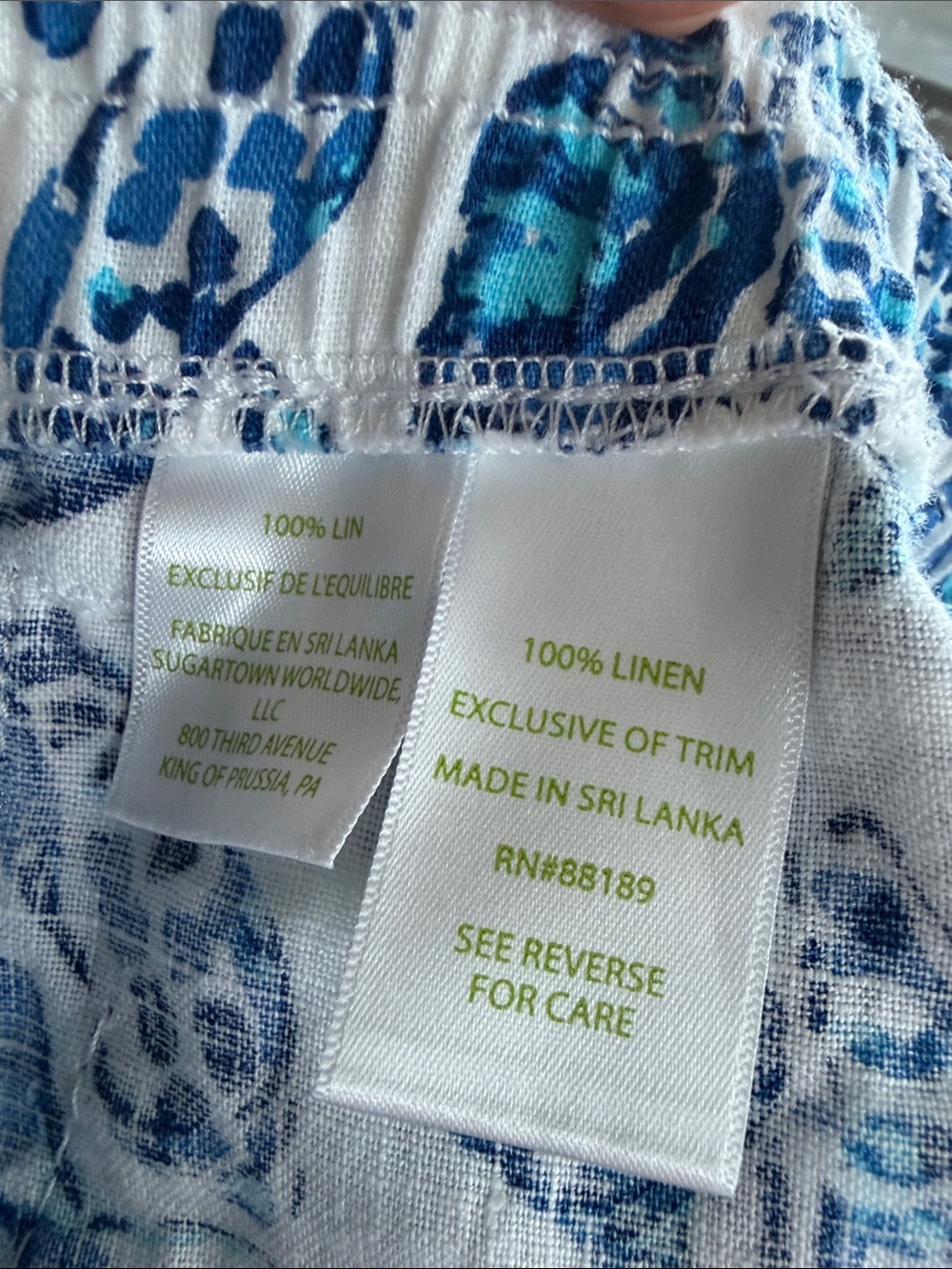 Lilly Pulitzer Lilo Linen Shorts in Resort White Shell Collector Medium Pull On - Picture 6 of 7